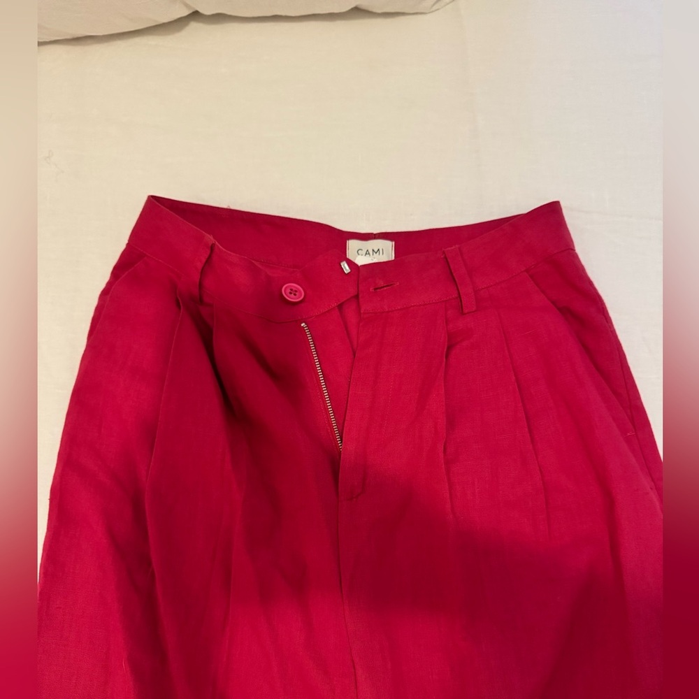 Cami NYC Raspberry Rylie Linen Set - Picture 6 of 7
